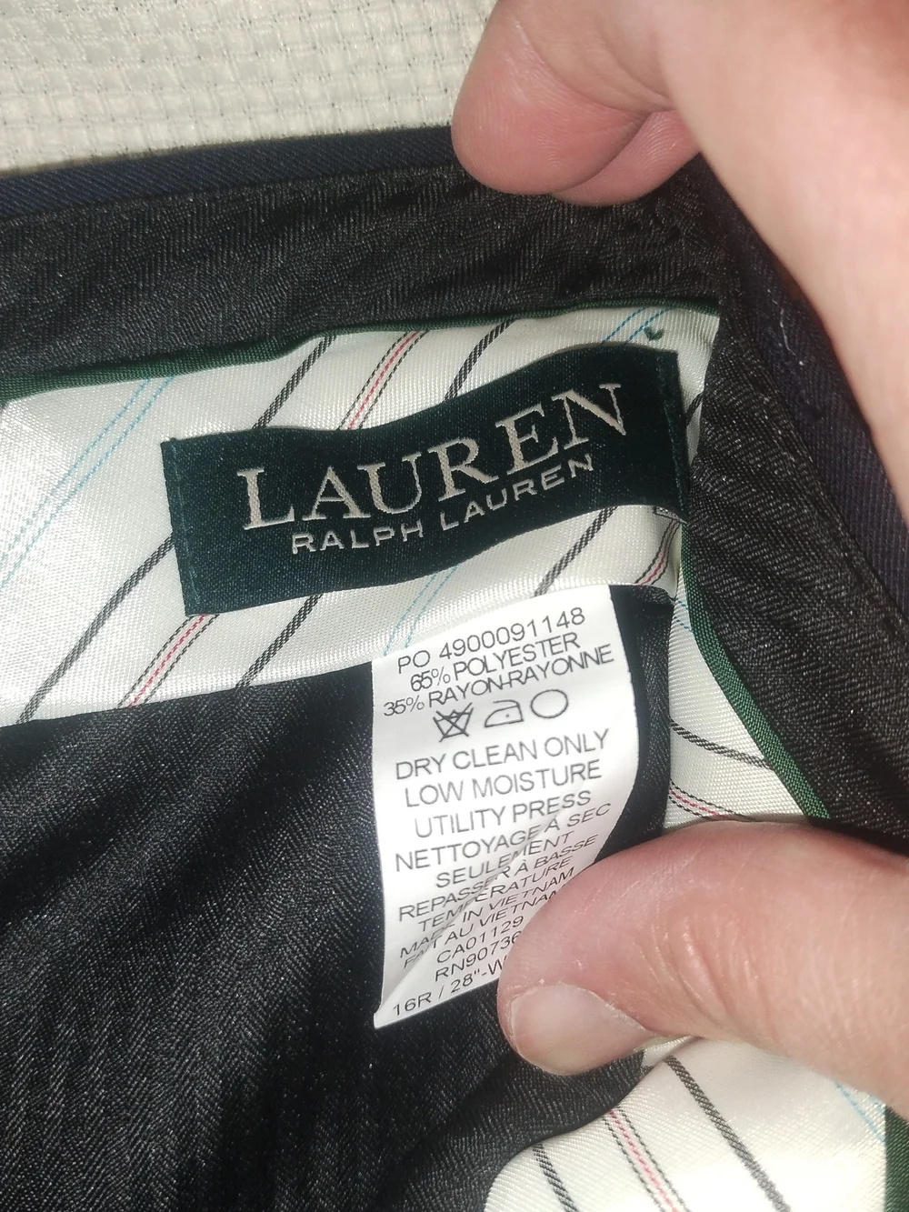 Lauren Ralph Lauren Boys Size 16R Navy Blue Dress Pants